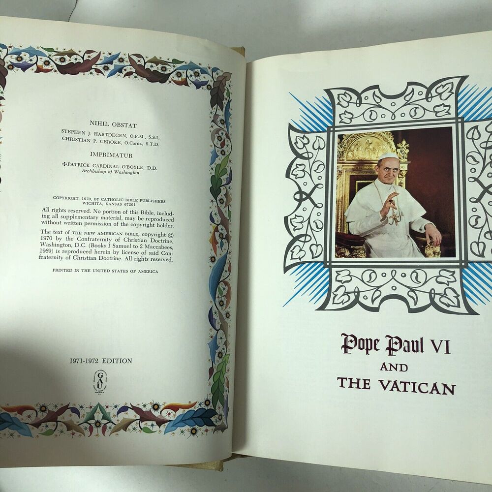 The New American Bible Holy Fireside Family Edition Catholic NAB 1971 1972 B - Picture 9 of 15